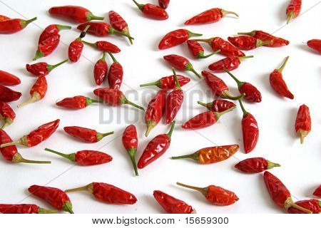Red hot chili peppers isolato sfondo