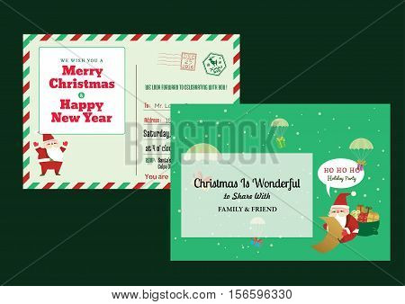 christmas greeting card pink. This design is suitable for a brochure, postcard or poster