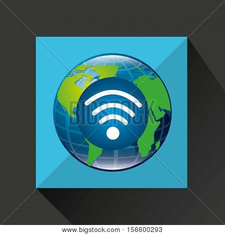 globe world internet connection service vector illustration eps 10