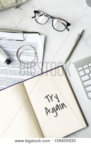 Time to Renew Try Again Restart Motivation Never Give Up Concept