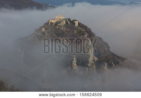 Antuni abandoned village in Lazio on Turano lake - Italy