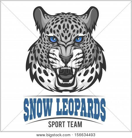 Snow Leopards - vector sport emblem on white