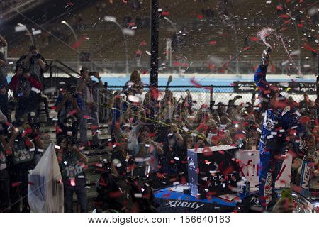 Avondale, AZ - Nov 12, 2016: Kyle Busch (18) wins the Ticket Galaxy 200 at the Phoenix International Raceway in Avondale, AZ.