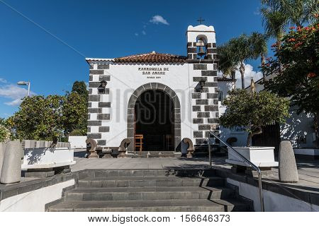 Parish San Amaro in Puerto de la Cruz, Tenerife, Spain