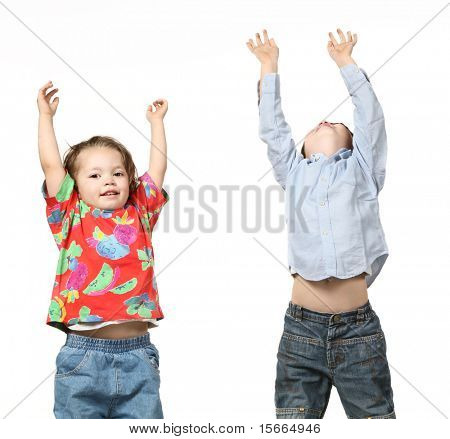Portrait von einem Bruder und Schwester