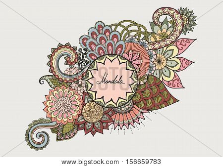 Colorful hand drawn doodles for design element for cards ,background,banner,poster and other decorations - Stock Vector