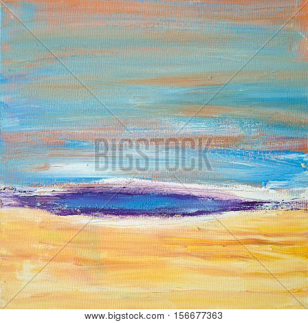 Abstract colorful acrylic painting. Canvas. Grunge background. Brush stroke texture units. Artistic background. Can be used for the interior as part of wall decorations.