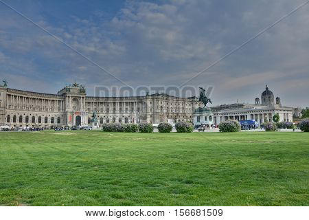 National library building in Vienna Hofburg Austria
