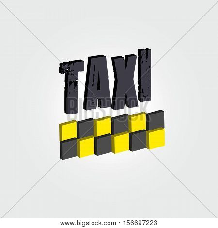 Taxi. Vector logos Icons emblem. Yellow logo