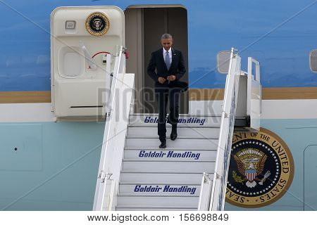 President Barack Obama Arrives At The Athens
