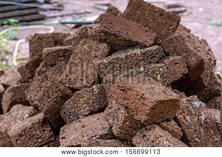 Red brick material for building brick wall to the industry