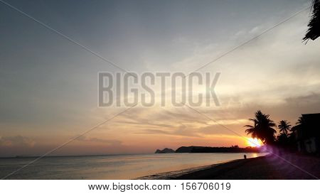 KohPhangan FrontBeach Powerbeach Resort twilight Beach Sunset
