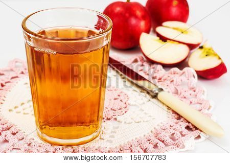 Sweet Tasty Vitamin Apple Juice Studio Photo