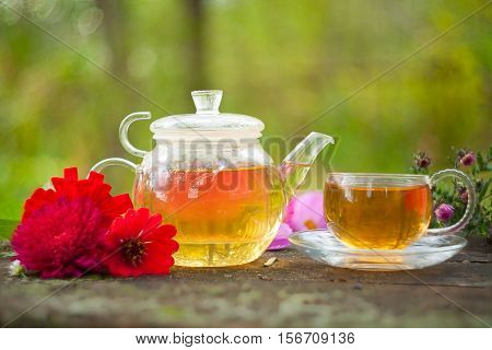 Green Tea In Beautiful Cup