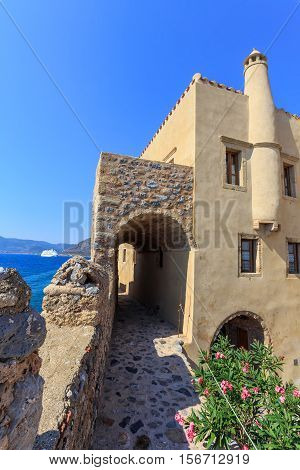 Monemvasia the medieval town in Peloponnese, Greece