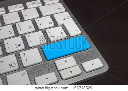 Keyboard with pure color button. Mock up