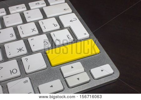 Keyboard with pure color button. Mock up