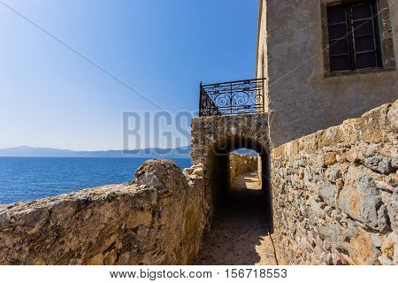 Monemvasia the medieval town in Peloponnese, Greece