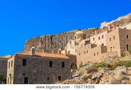Monemvasia the medieval town in Peloponnese, Greece