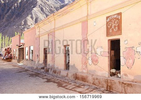 On the street of Purmamarca in Jujuy province northern Argentina.