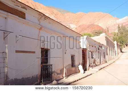On the street of Purmamarca in Jujuy province northern Argentina.