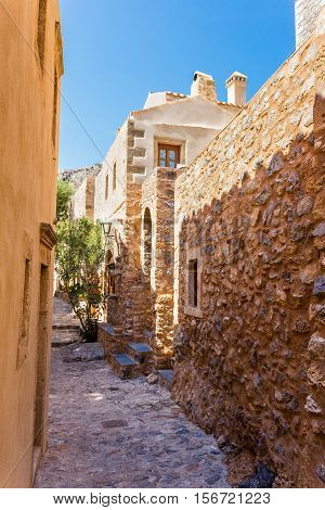 Monemvasia the medieval town in Peloponnese, Greece