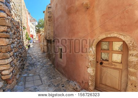 Monemvasia the medieval town in Peloponnese, Greece