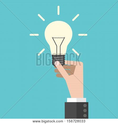 Hand Holding Light Bulb