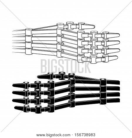On the image presented mechanical hand vector illustration