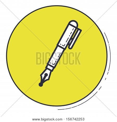 Pen tool icon. Write office object and instrument theme. Isolated design. Vector illustration