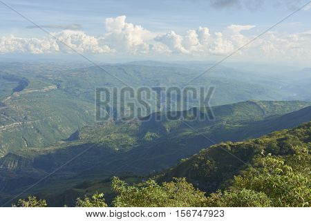 Overview Of Chicamocha Canyon In Colombia Santander