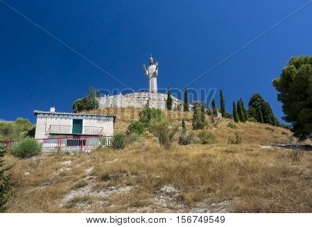 Statue of Christ (Cristo del Otero) in Palencia Spain