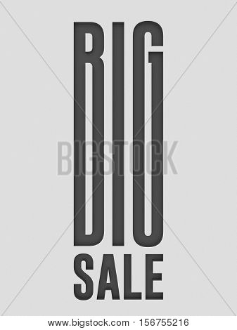 Big sale business logo design 3d rendering