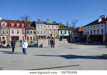Old market in Bielsko-Biala (Poland, Silesia region)