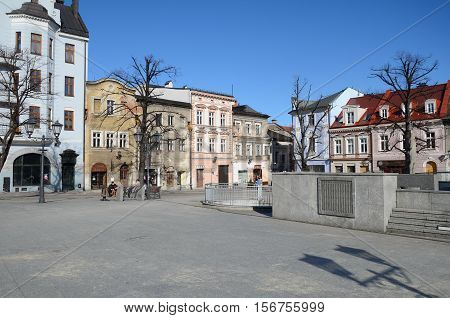 Old market in Bielsko-Biala (Poland, Silesia region)