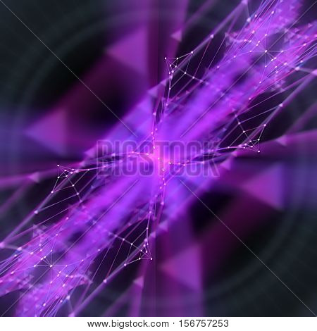 abstract modern futuristic pink lines out of focus background 3d rendering