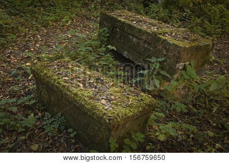 Gravestone On Ancient Russian Graveyard