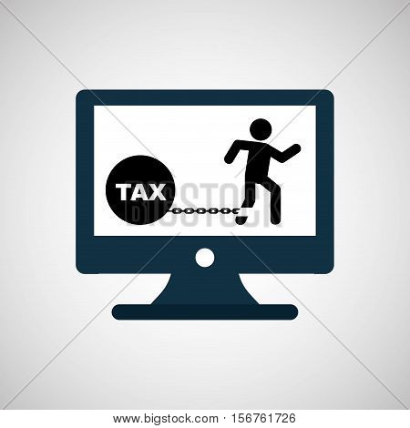 business financial burden taxes icon vector illustration eps 10