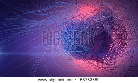 Unwinding abstract lines. Very shallow depth of field.
