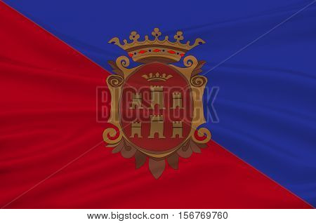 Flag of Campobasso is a city and comune in central-southern Italy. 3d illustration