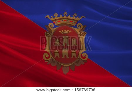 Flag of Campobasso is a city and comune in central-southern Italy. 3d illustration