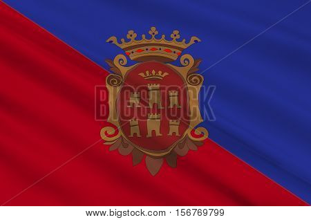 Flag of Campobasso is a city and comune in central-southern Italy. 3d illustration
