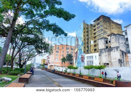 CALI COLOMBIA - JUNE 11: View in the center of Cali Colombia on June 11 2016