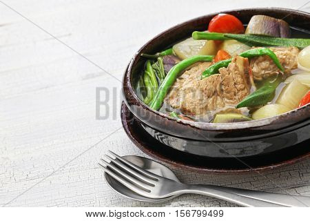 sinigang na baboy ( pork sinigang ), filipino cuisine