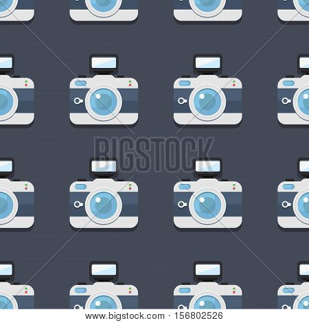 Vector background with cameras web design photographers