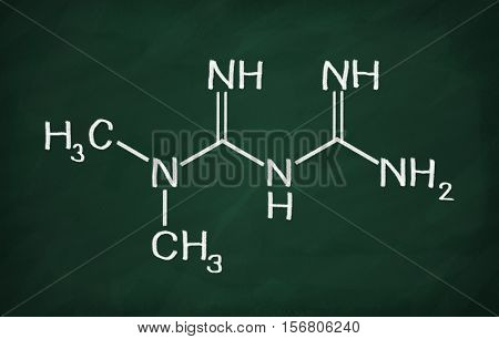 Structural Model Of Metformin