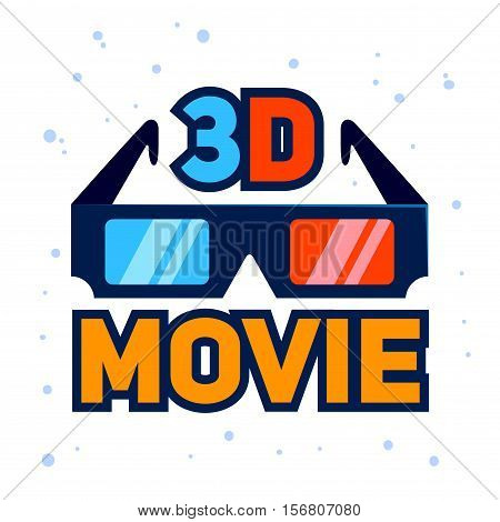 Vector stock of 3D movie glasses icon illustration