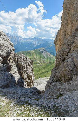 beautiful val gardena and dolomity in italy