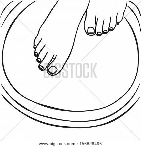 Foot care pedicure spa pedicure vector illustration