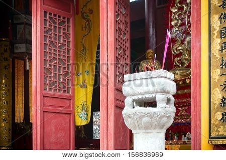 Ancient Chinese temples with traditional Buddhist temples.